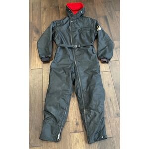 Vintage 70s Ski-Doo Bombardier Snowmobile Suit Mens Medium Blue Zip Up Coveralls